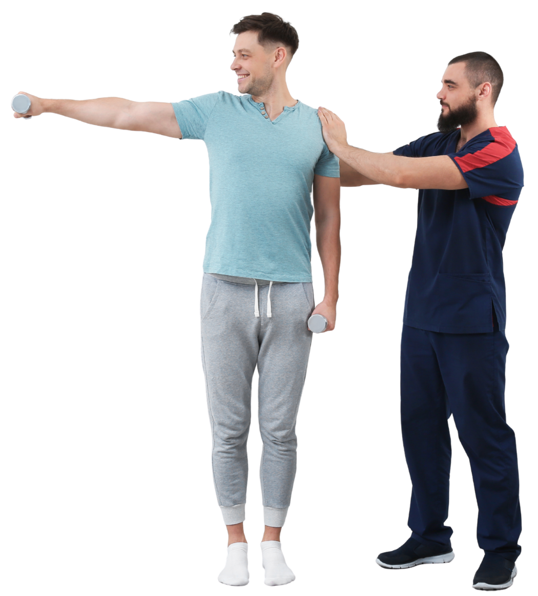 Doctor providing physiotherapy treatment