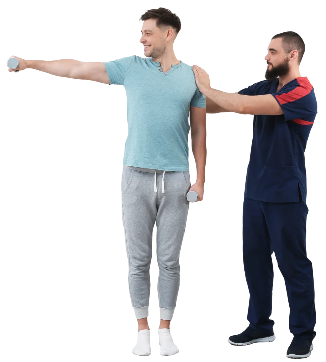 Doctor providing physiotherapy treatment